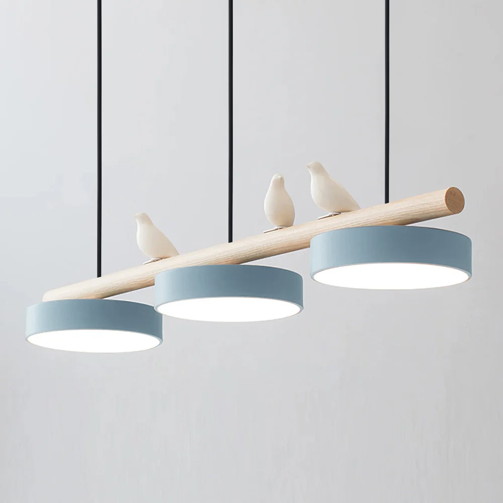 Scandinavian Bird Resin Linear Pendant Lamp