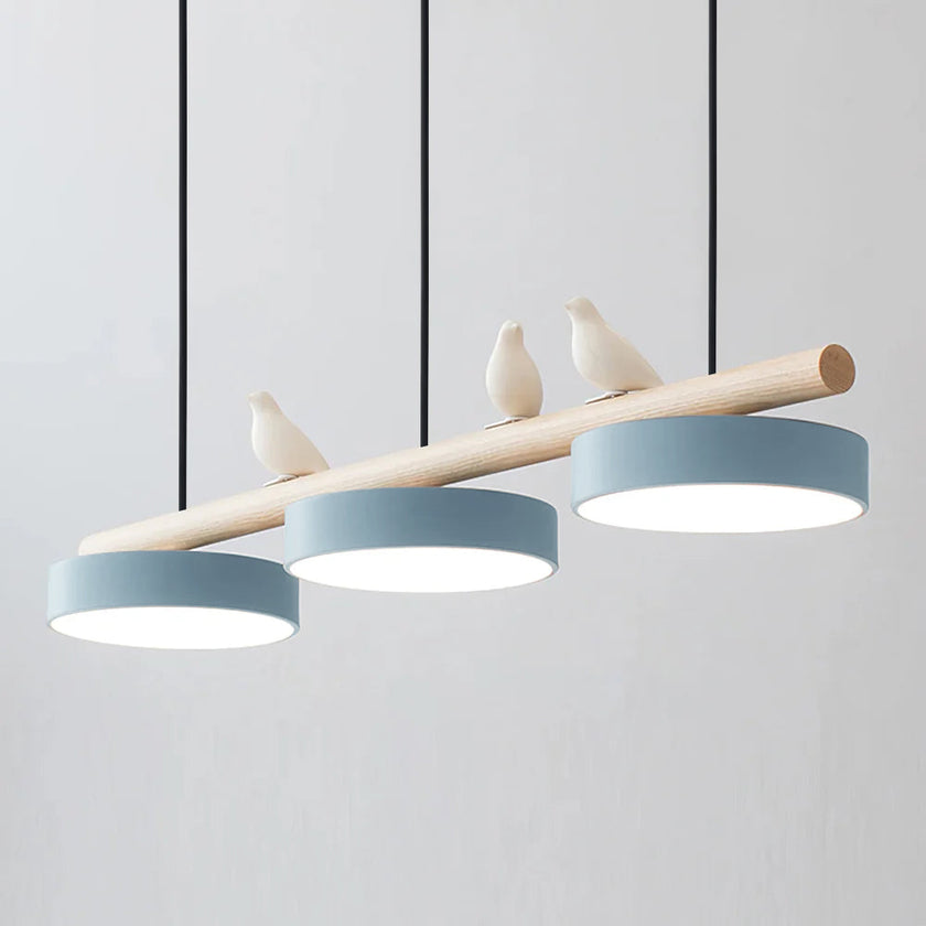 Scandinavian Bird Resin Linear Pendant Lamp