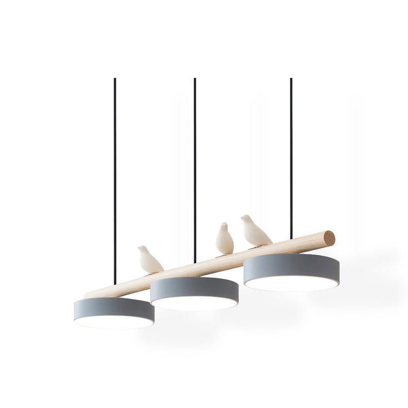 Scandinavian Bird Resin Linear Pendant Lamp