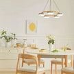Modern Bird Resin Wood Ring Chandelier