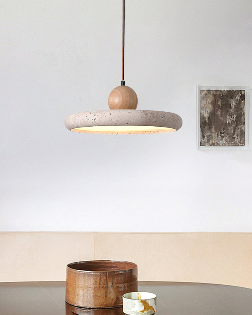 Travertine Art Deco Pendant Lamp