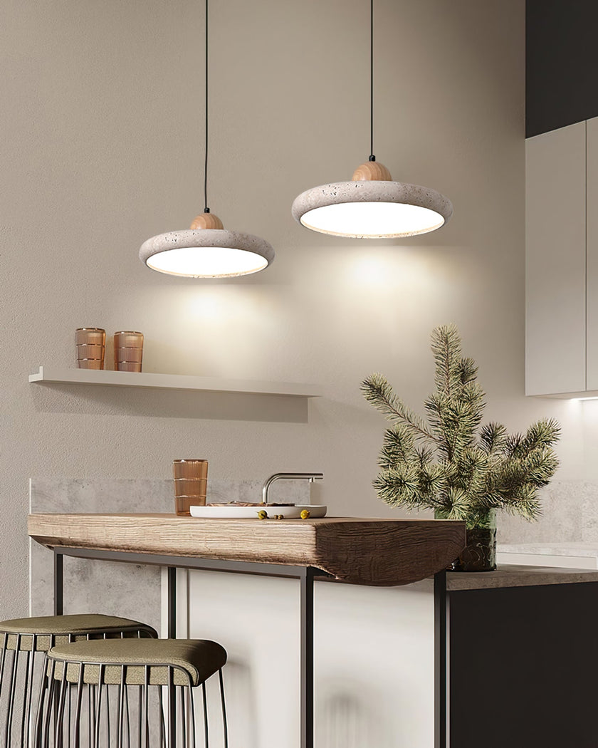 Travertine Art Deco Pendant Lamp