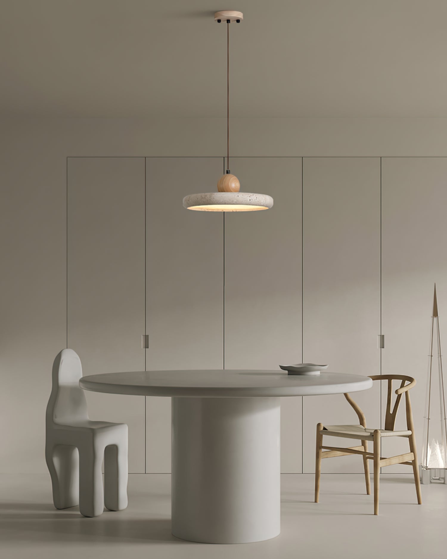 Travertine Art Deco Pendant Lamp