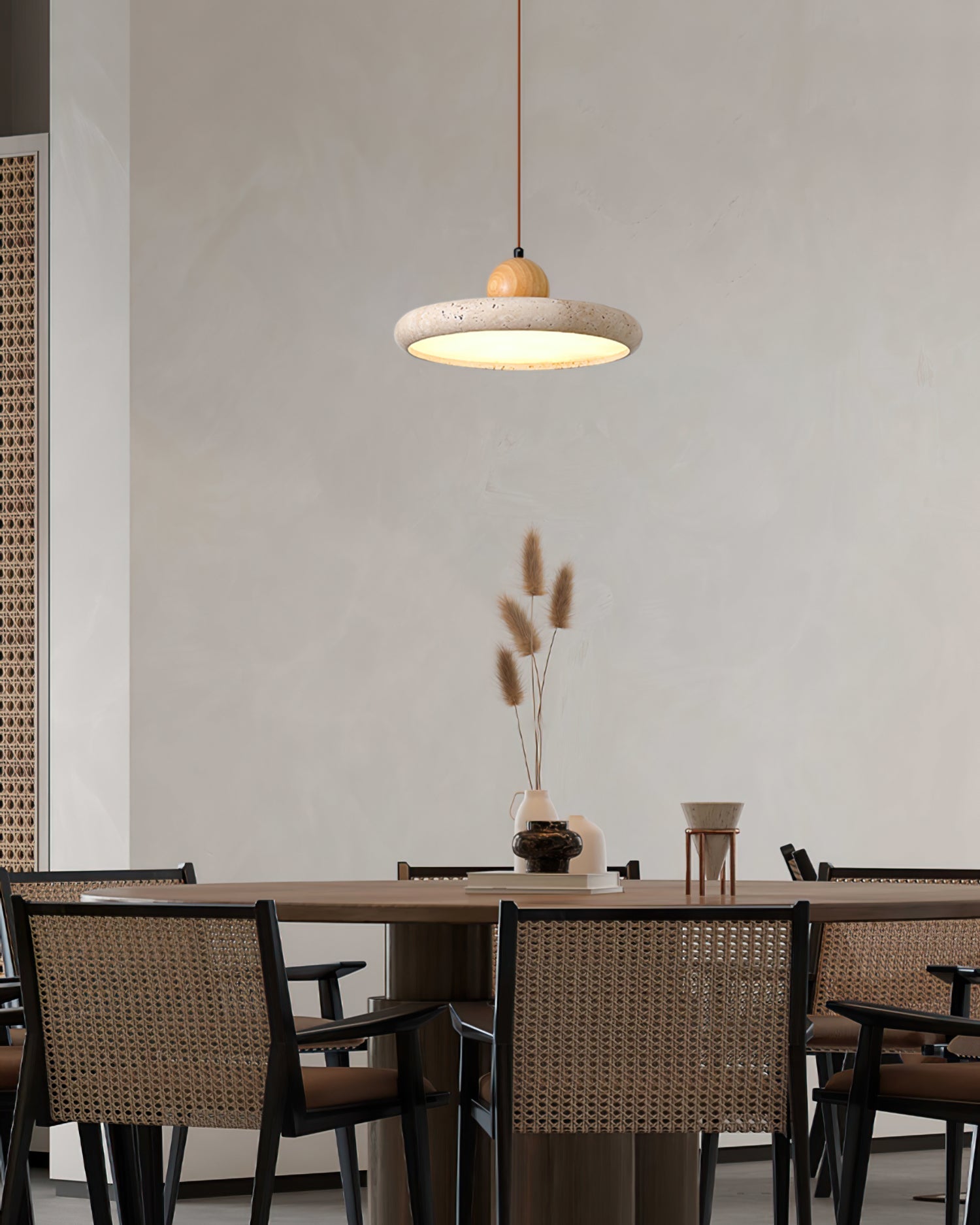 Travertine Art Deco Pendant Lamp