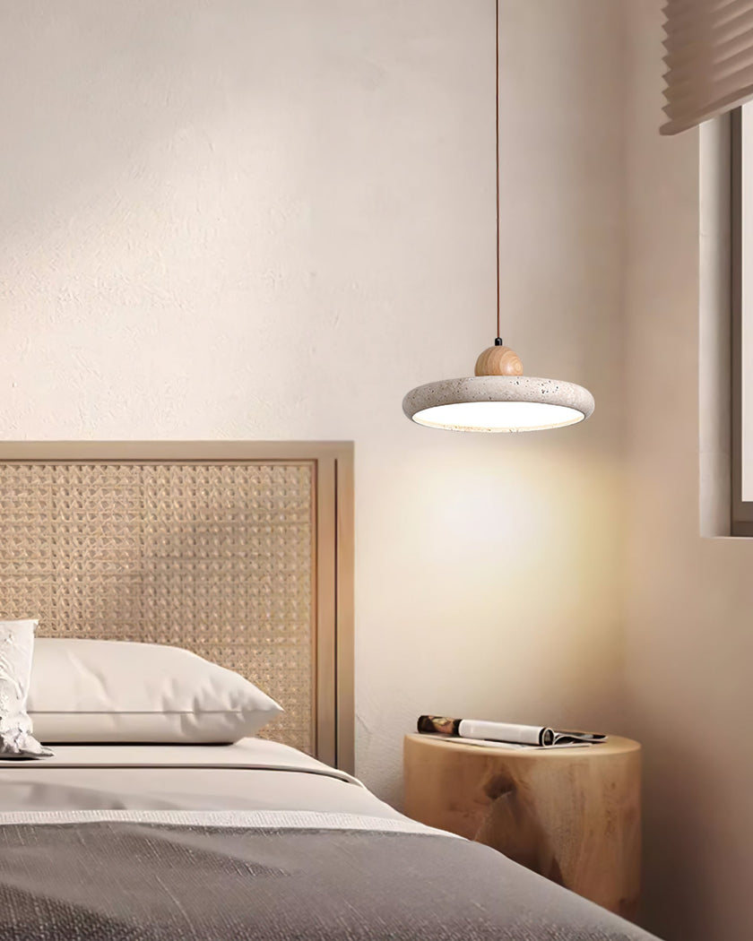 Travertine Art Deco Pendant Lamp
