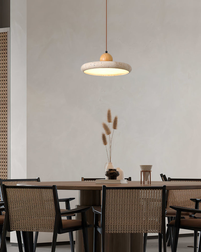 Travertine Art Deco Pendant Lamp