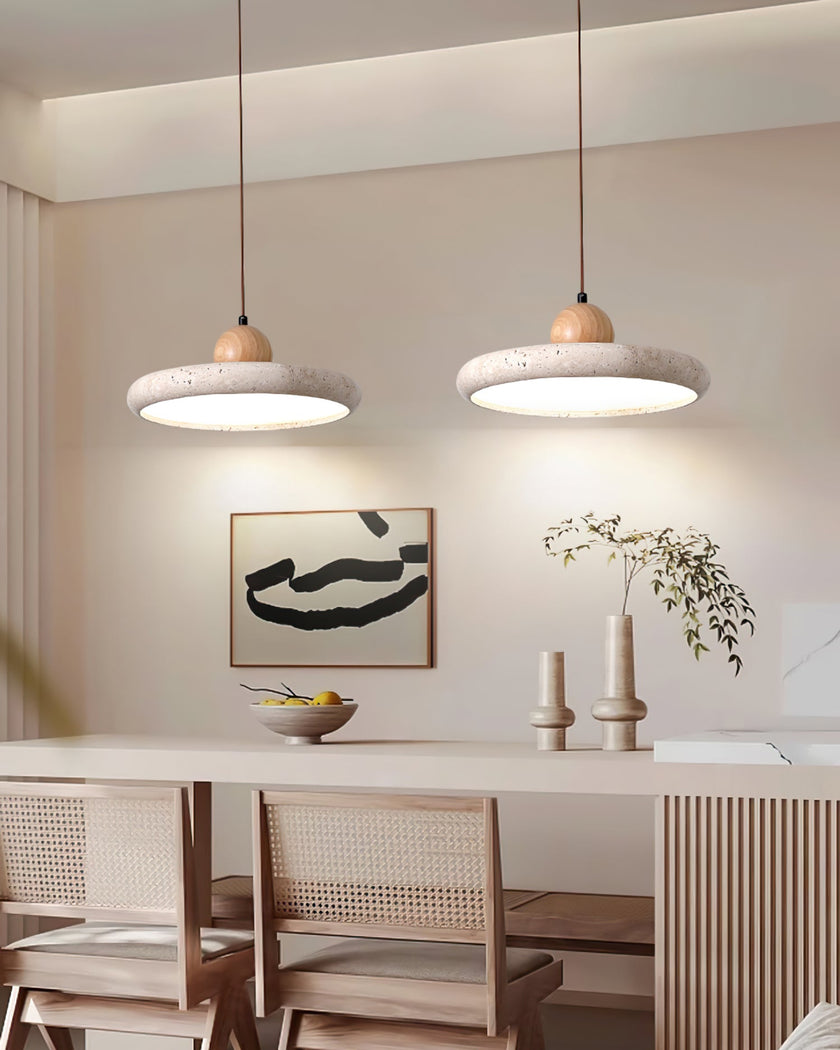 Travertine Art Deco Pendant Lamp