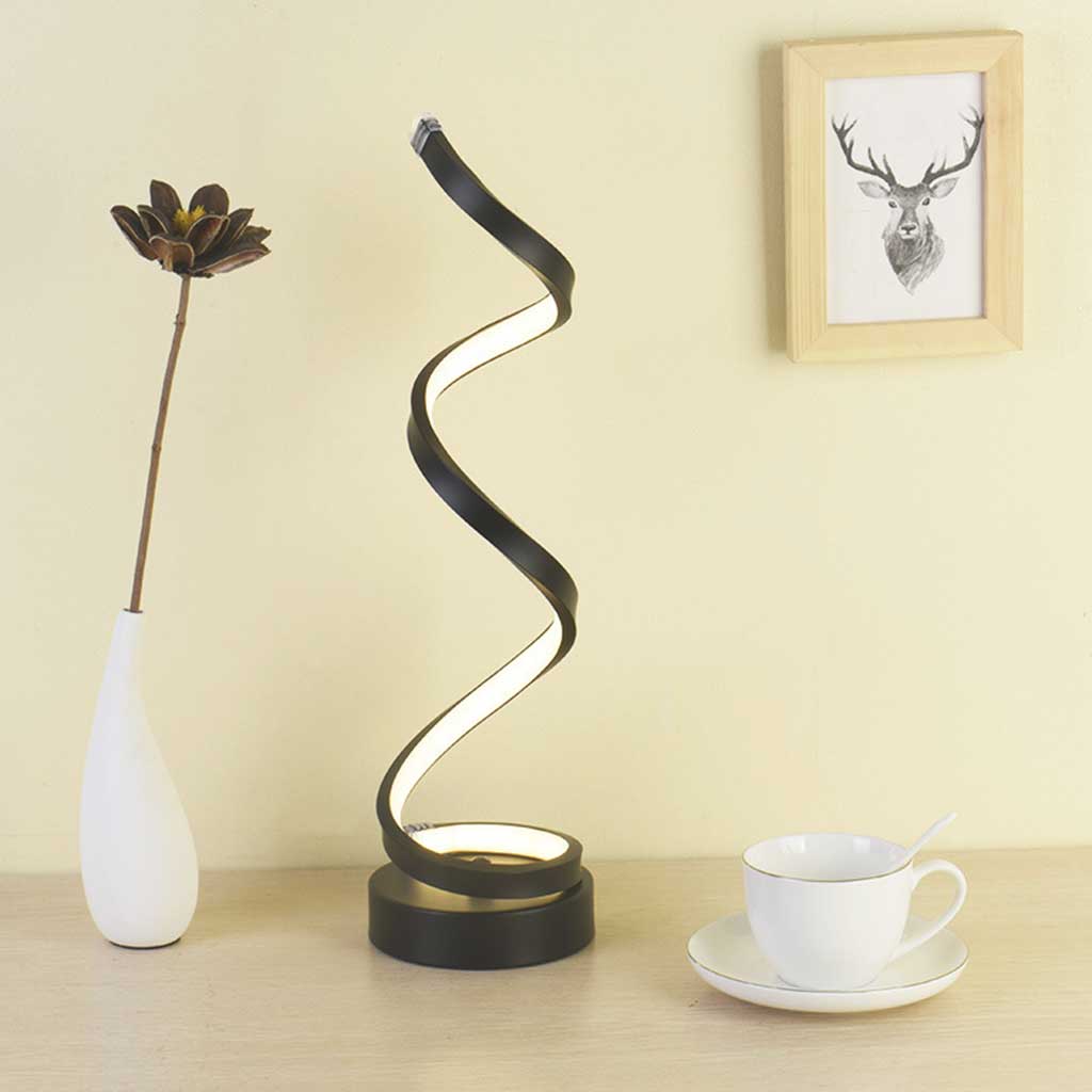 Rechargeable Iron Modern Spiral Table Lamp