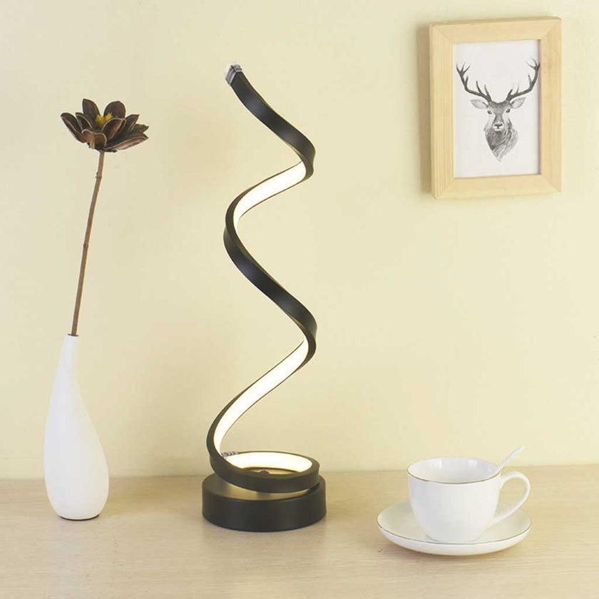Rechargeable Iron Modern Spiral Table Lamp