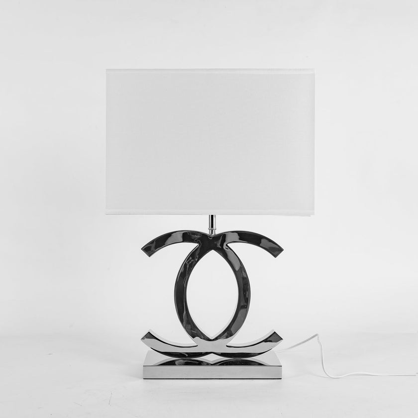 Fabric Scandinavian Stainless Steel Table Lamp