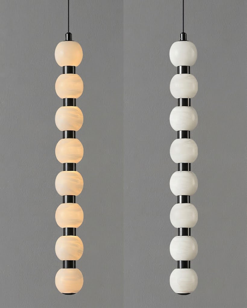 Calvrane Alabaster Beaded Cluster Chandelier