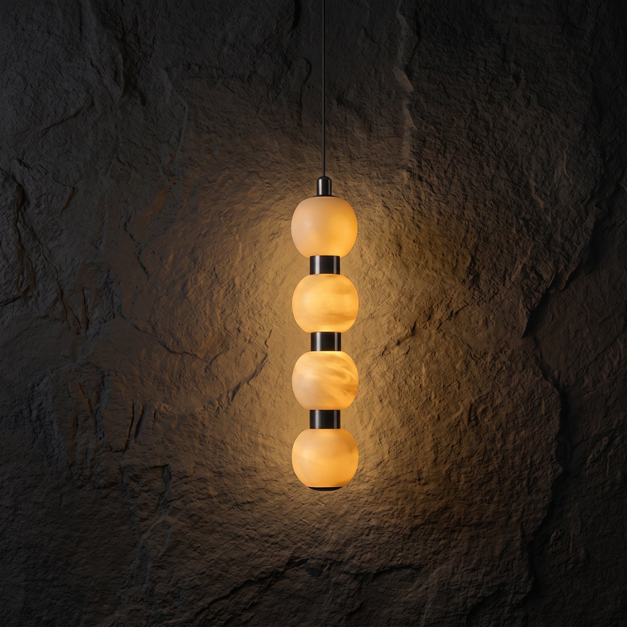 Calvrane Alabaster Beaded Cluster Chandelier