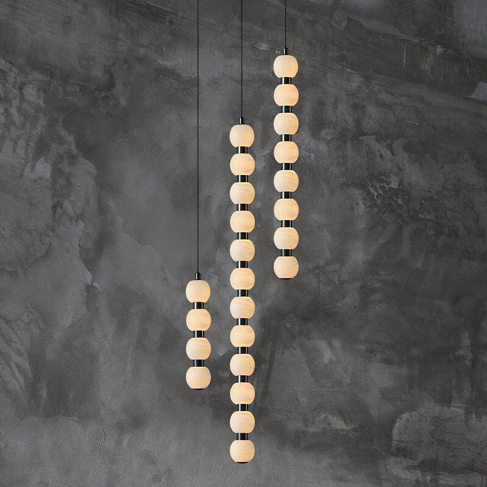 Calvrane Alabaster Beaded Cluster Chandelier