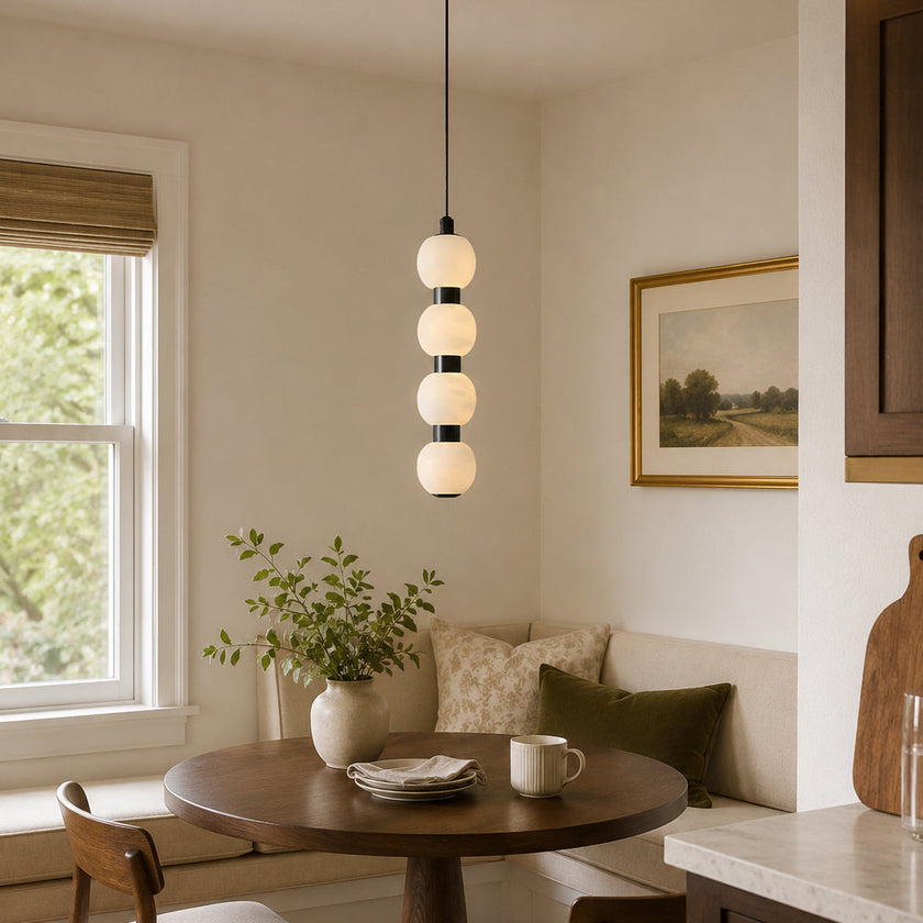 Calvrane Alabaster Beaded Cluster Chandelier