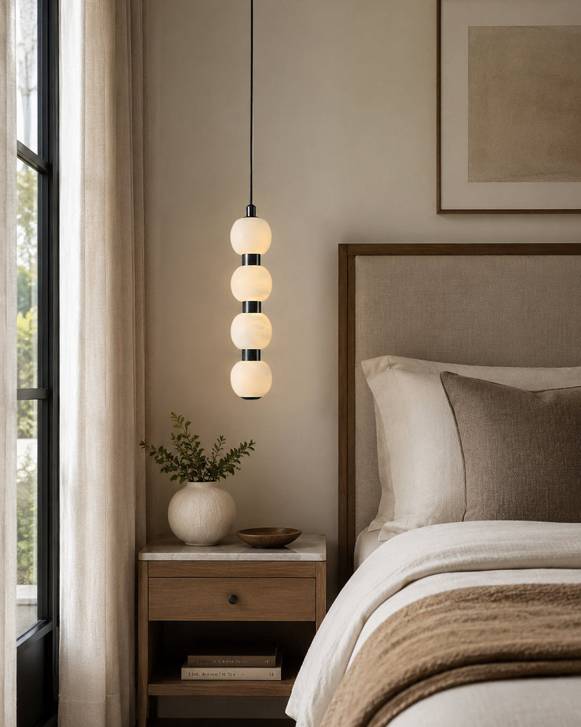 Calvrane Alabaster Beaded Cluster Chandelier