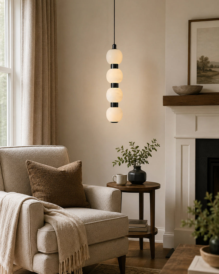 Calvrane Alabaster Beaded Cluster Chandelier