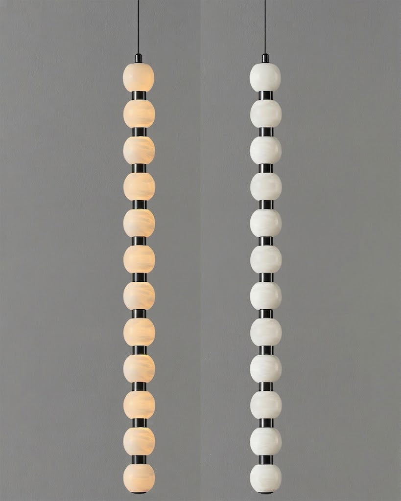 Calvrane Alabaster Beaded Cluster Chandelier