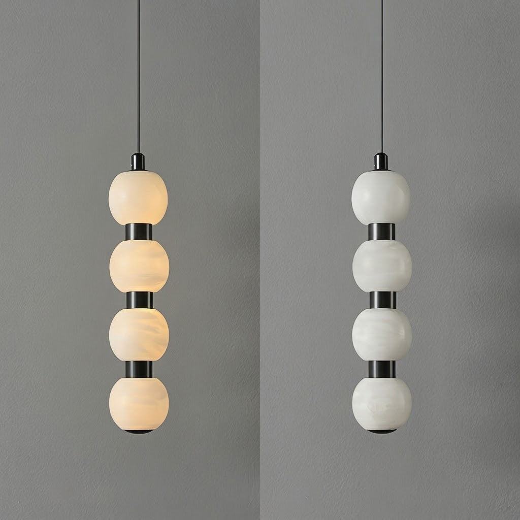 Calvrane Alabaster Beaded Cluster Chandelier