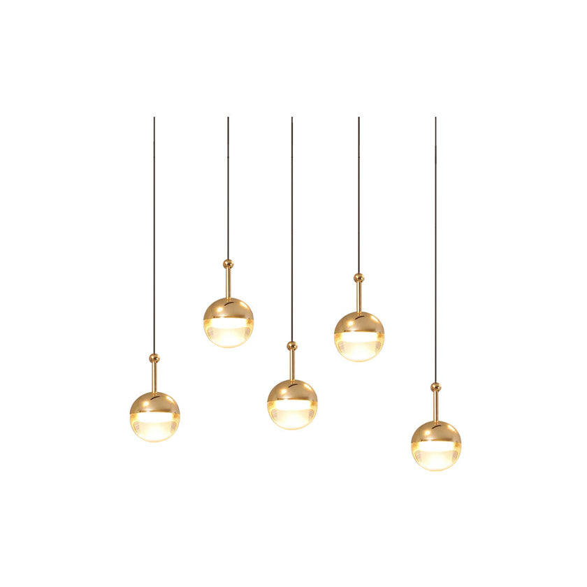Glass Orb Cascade Chandelier