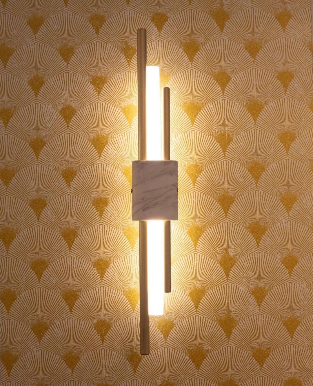 Marble Asymmetric Rod Wall Sconce