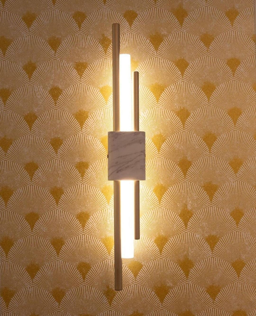 Marble Asymmetric Rod Wall Sconce