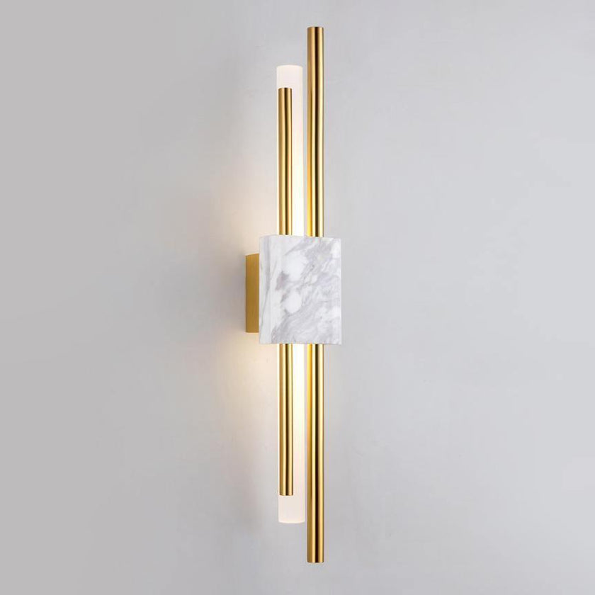 Marble Asymmetric Rod Wall Sconce
