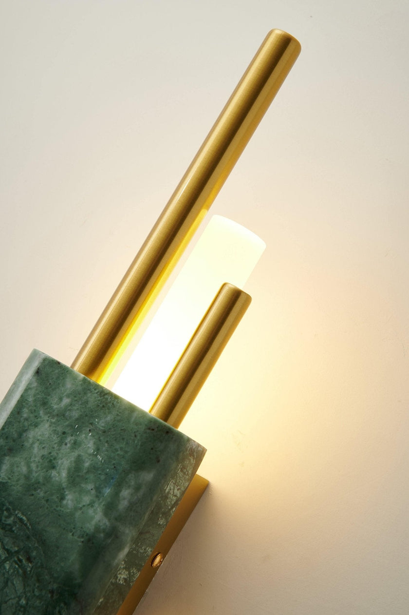 Marble Asymmetric Rod Wall Sconce