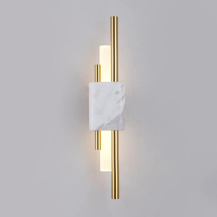 Marble Asymmetric Rod Wall Sconce