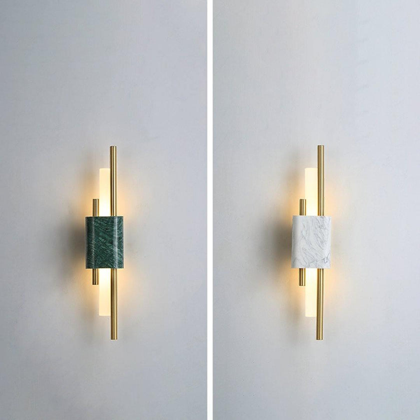 Marble Asymmetric Rod Wall Sconce