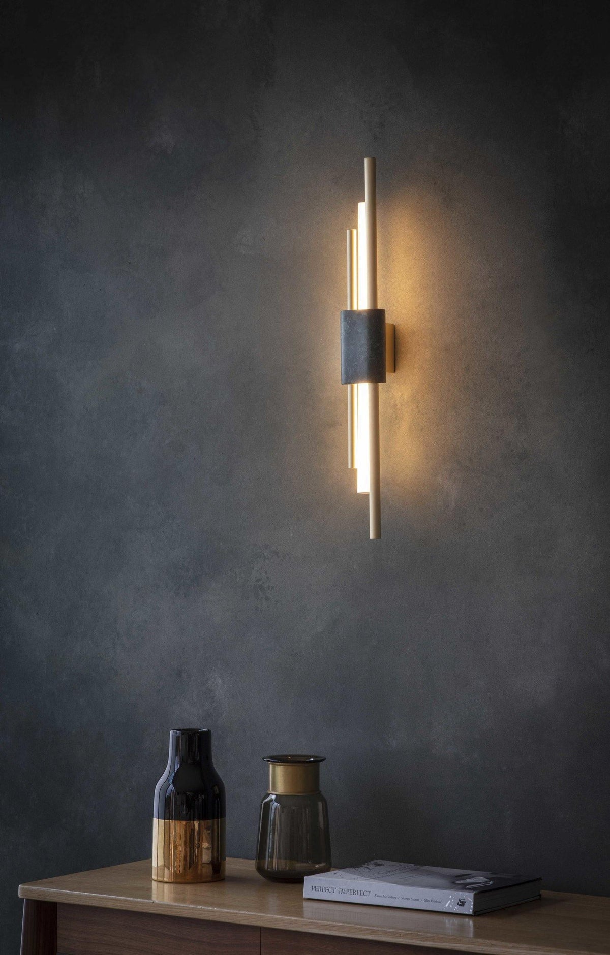 Marble Asymmetric Rod Wall Sconce