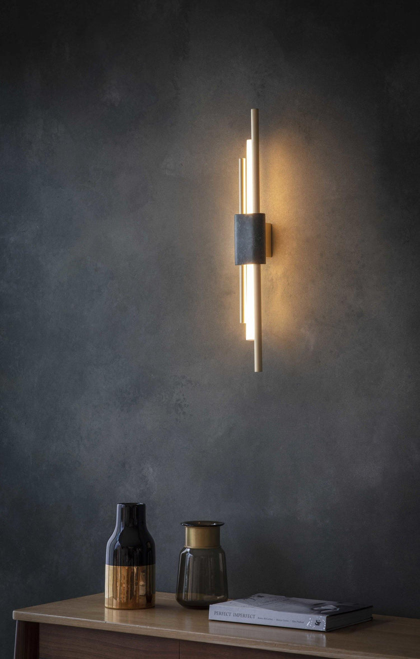 Marble Asymmetric Rod Wall Sconce