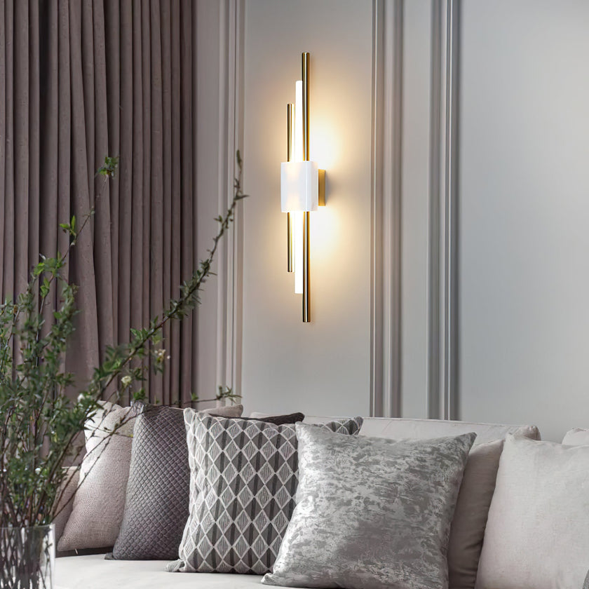 Marble Asymmetric Rod Wall Sconce