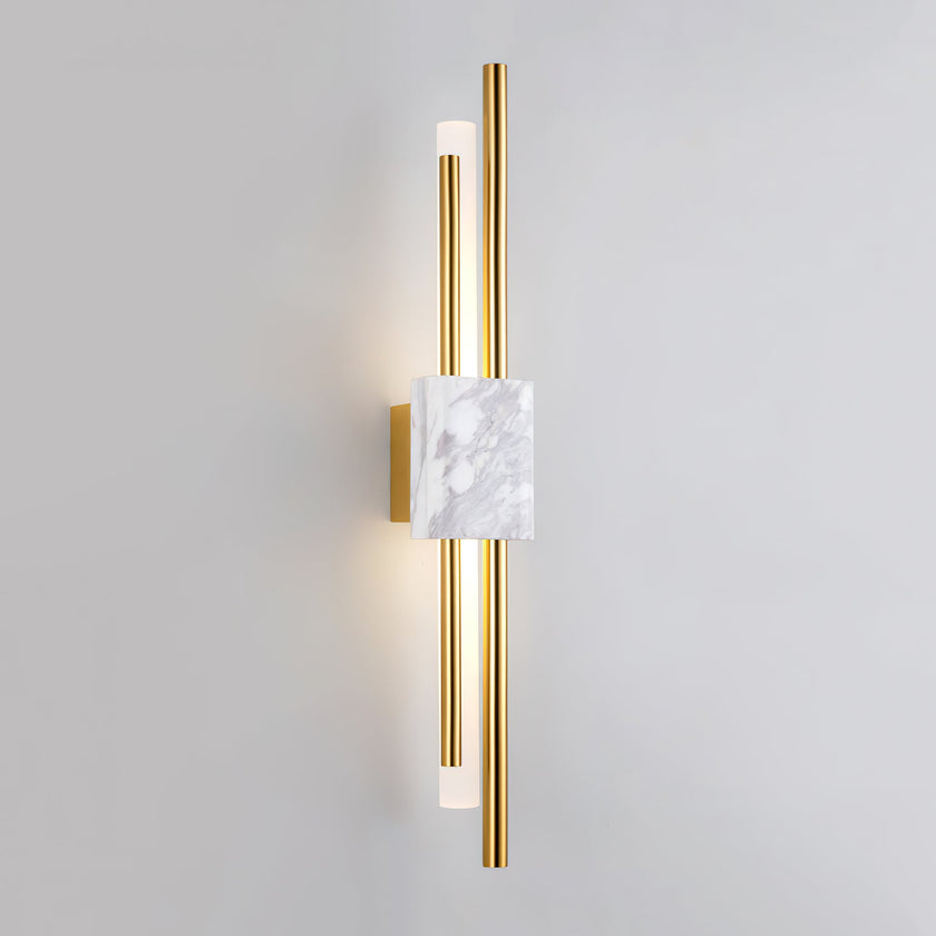 Marble Asymmetric Rod Wall Sconce