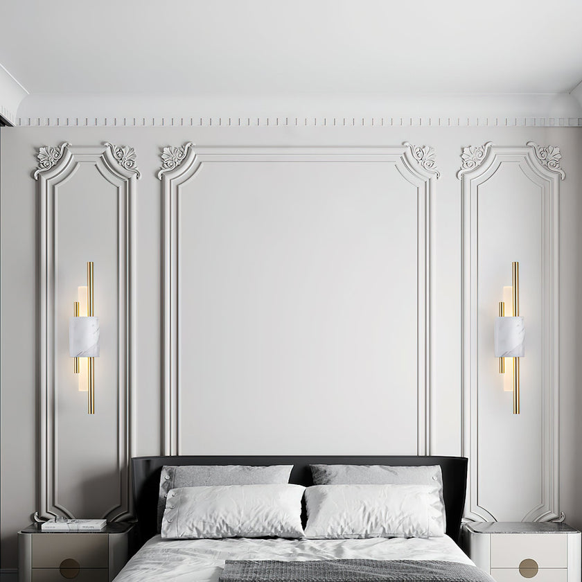 Marble Asymmetric Rod Wall Sconce