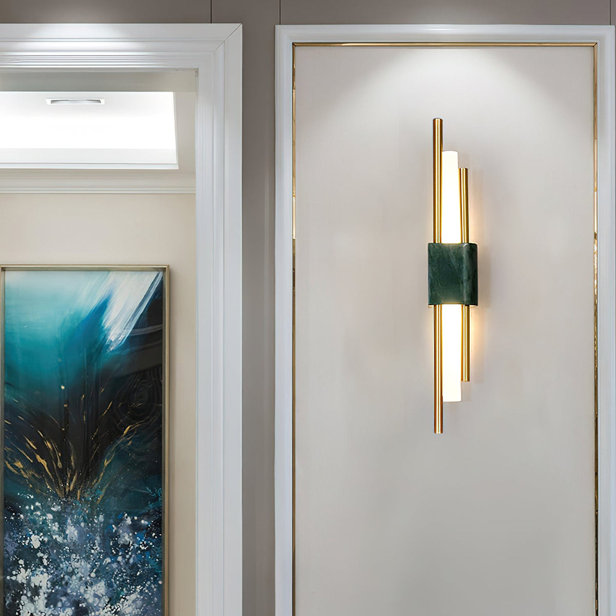 Marble Asymmetric Rod Wall Sconce