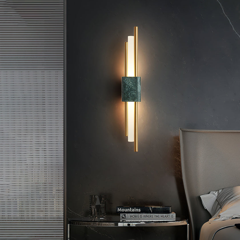 Marble Asymmetric Rod Wall Sconce