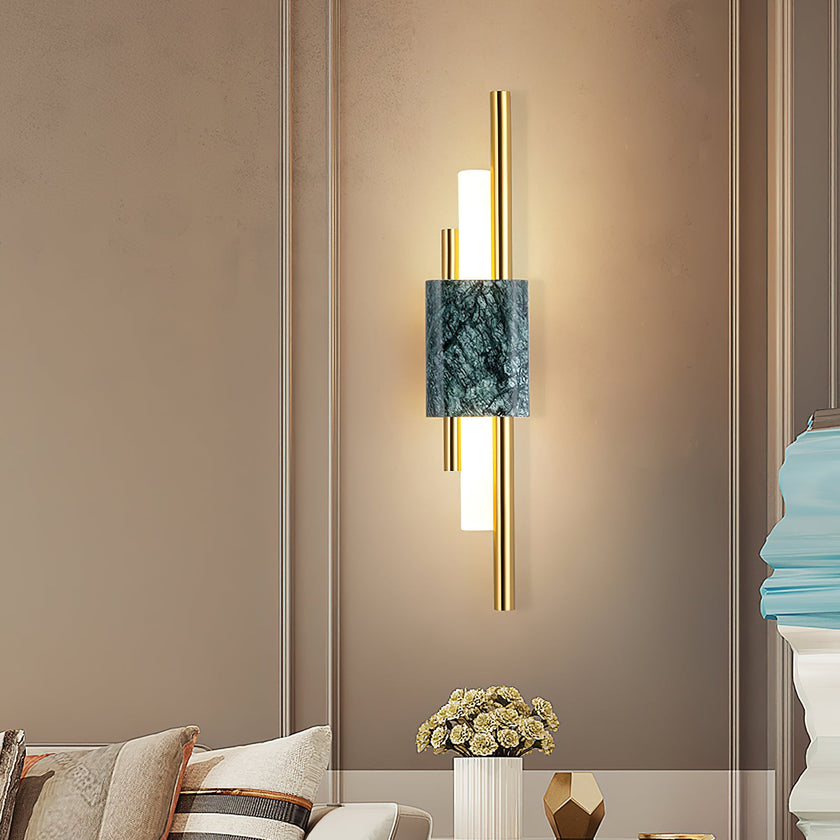 Marble Asymmetric Rod Wall Sconce