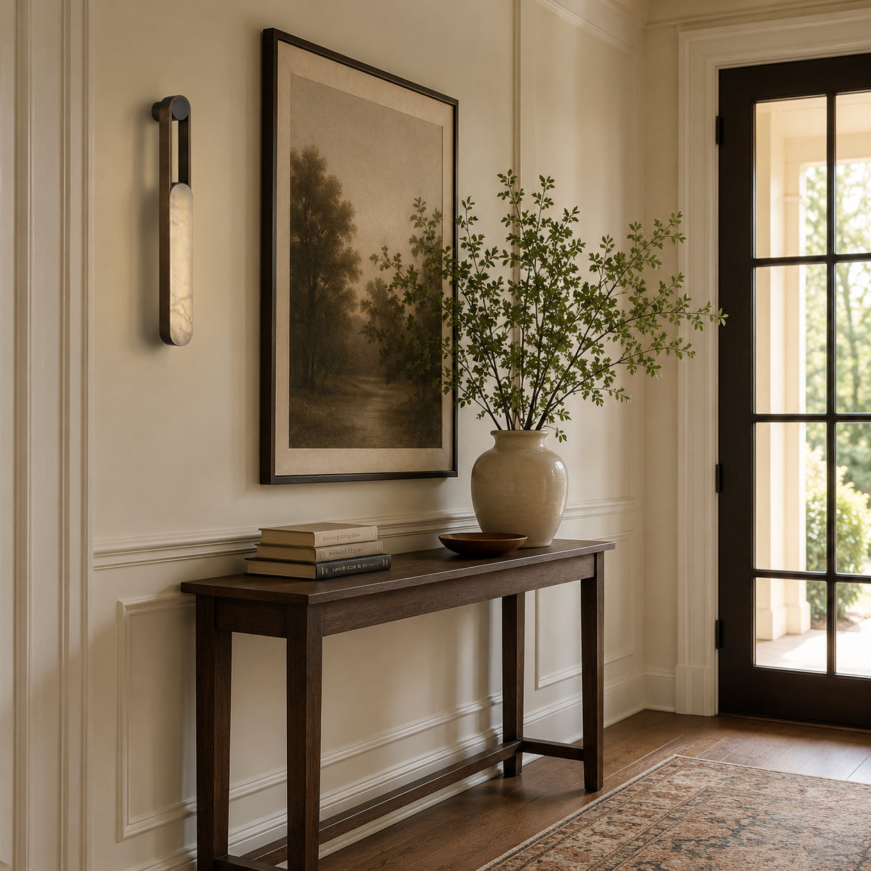 Calvrane Alabaster Linear Wall Sconce