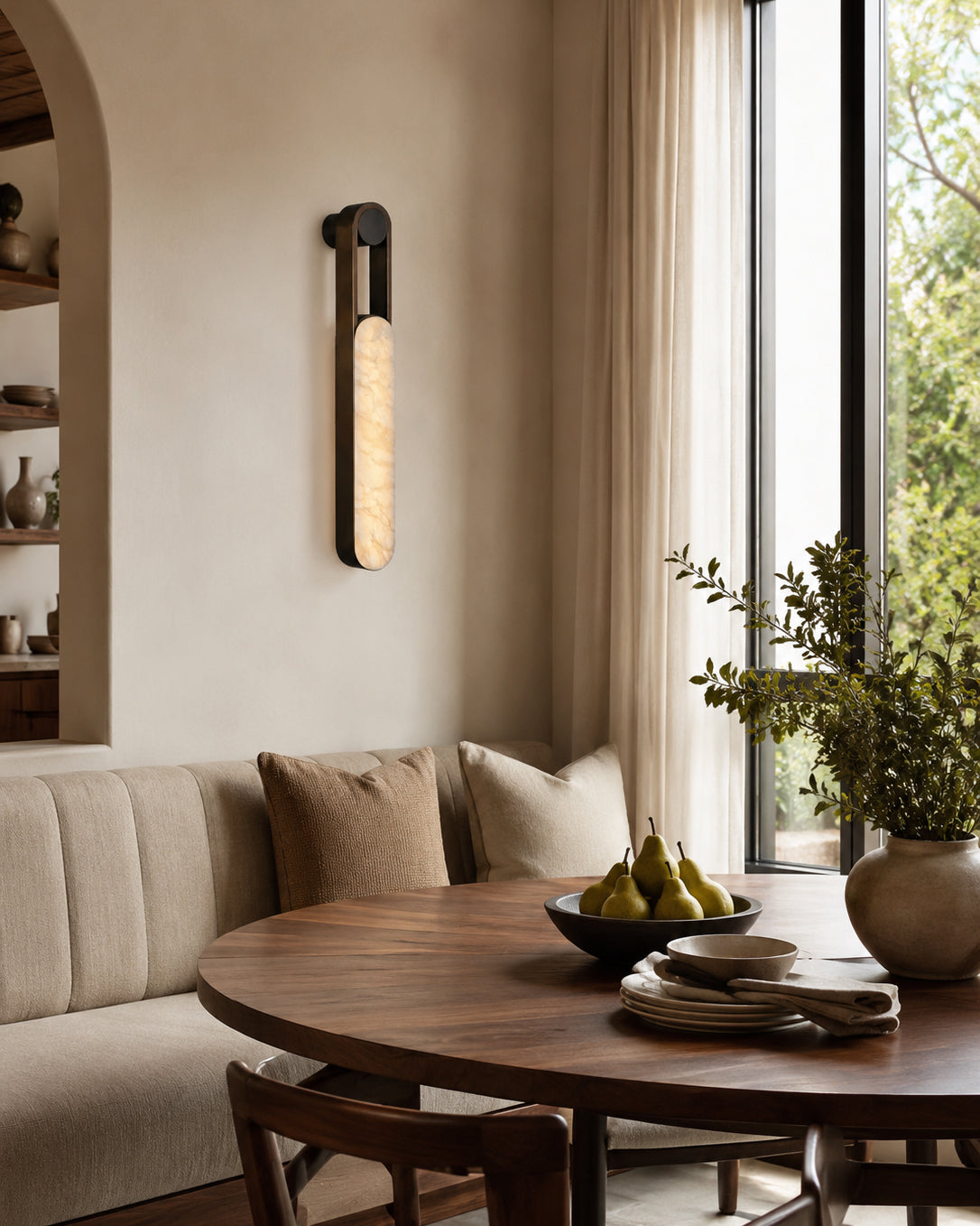 Calvrane Alabaster Linear Wall Sconce