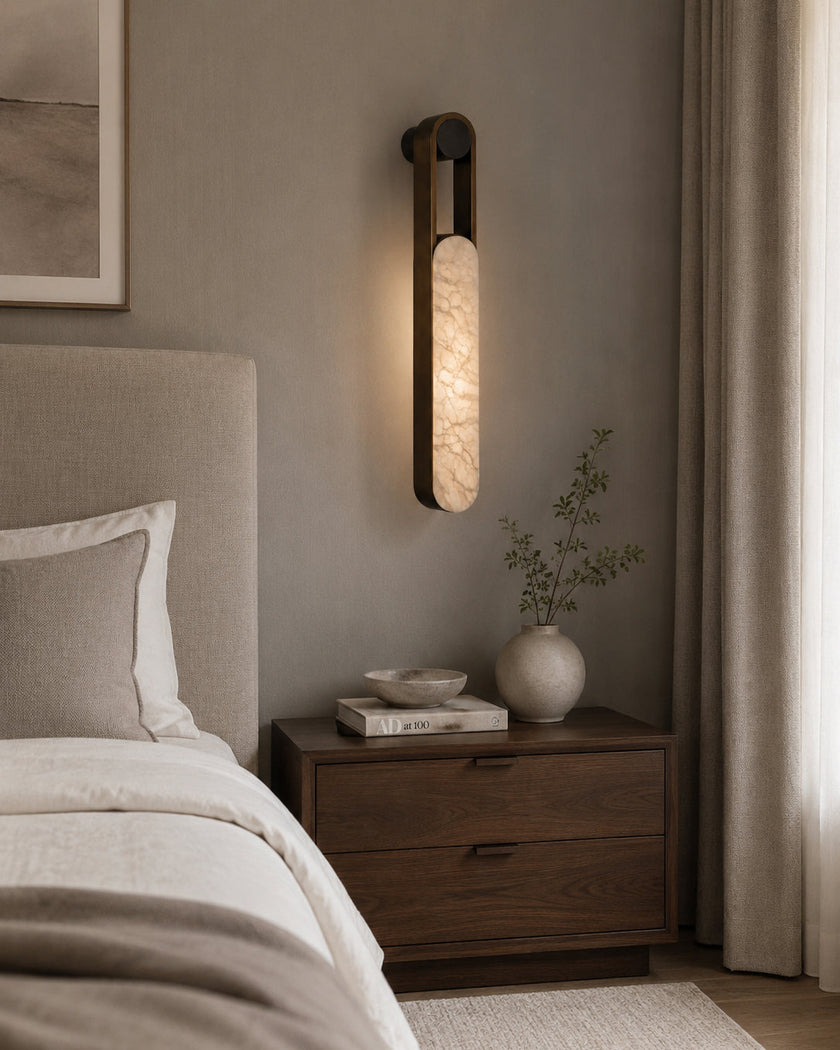 Calvrane Alabaster Linear Wall Sconce