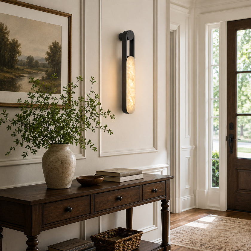 Calvrane Alabaster Linear Wall Sconce