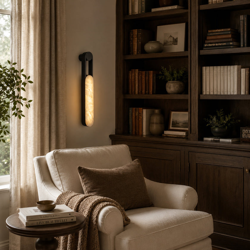 Calvrane Alabaster Linear Wall Sconce