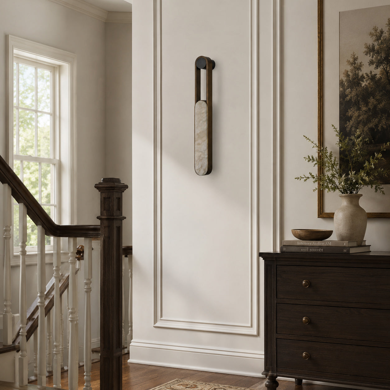 Calvrane Alabaster Linear Wall Sconce