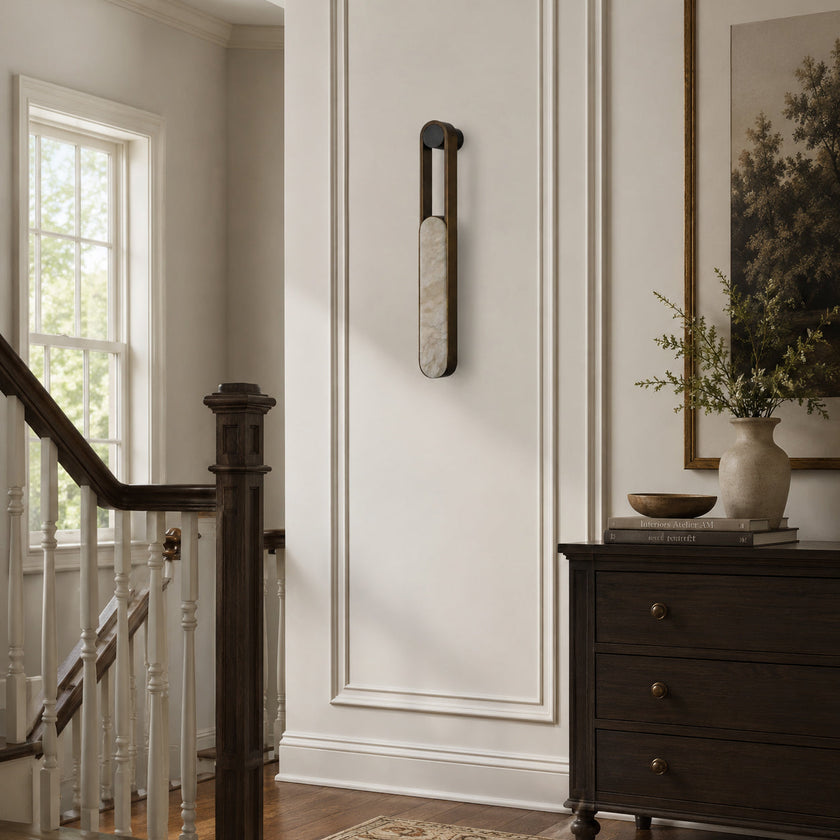 Calvrane Alabaster Linear Wall Sconce