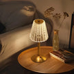 Vintage Golden Crystal Table Lamp