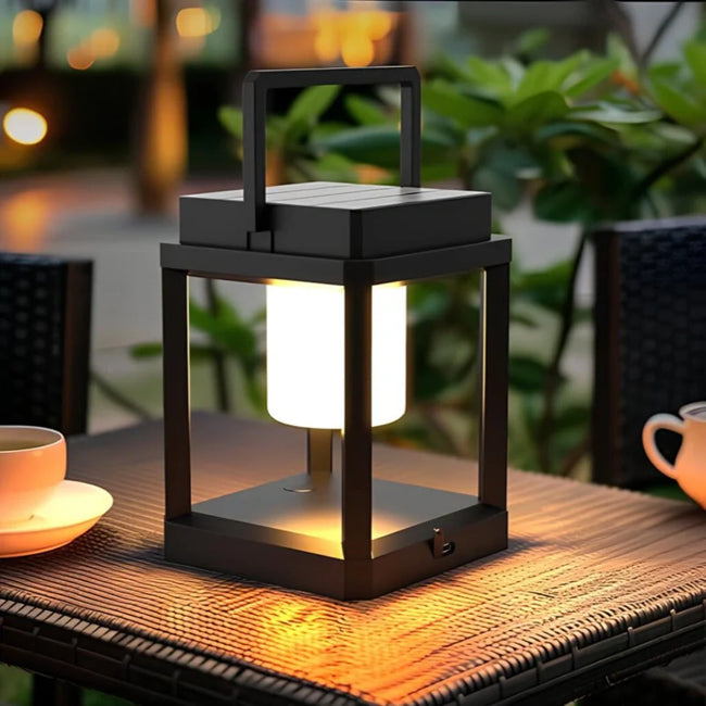 Modern Outdoor Solar LED Lantern Light Fixture