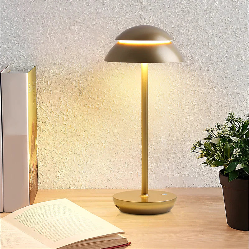 Rechargeable Double Mushroom USB Minimalist Scandinavian Table Lamp