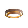 Dimmable Scandinavian Walnut LED Flush Mount Ceiling Lamp