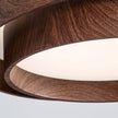 Dimmable Scandinavian Walnut LED Flush Mount Ceiling Lamp