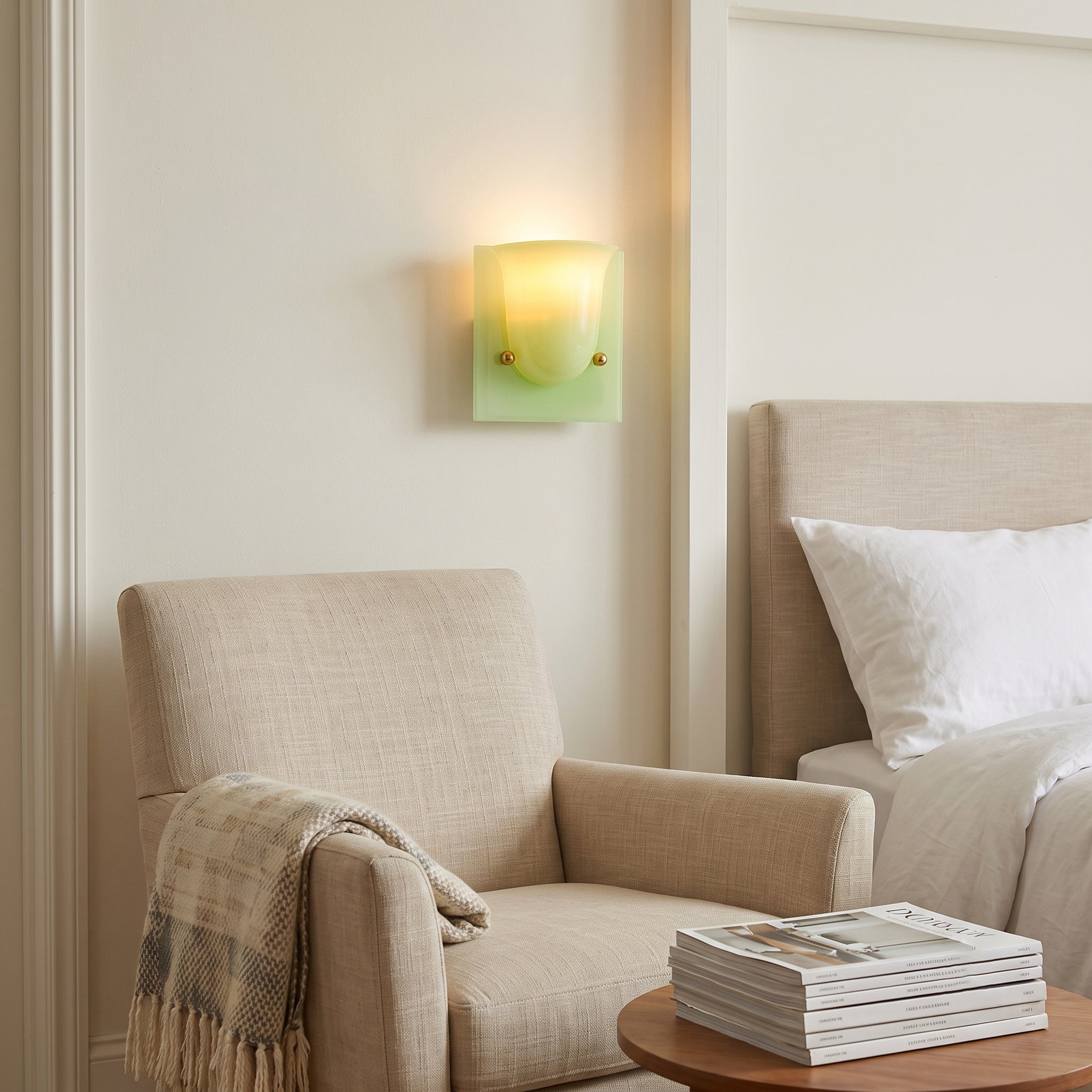 Calvrane Resin Scoop Wall Sconce